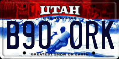 UT license plate B900RK
