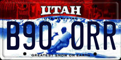 UT license plate B900RR
