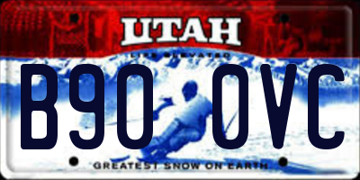UT license plate B900VC