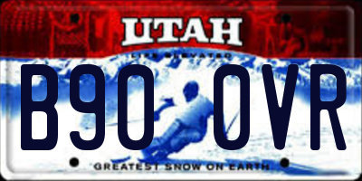UT license plate B900VR