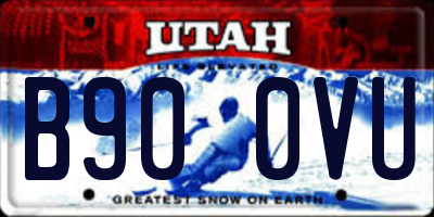 UT license plate B900VU