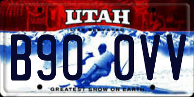 UT license plate B900VV