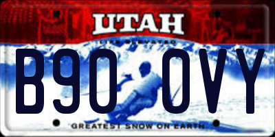 UT license plate B900VY