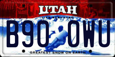 UT license plate B900WU