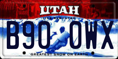 UT license plate B900WX