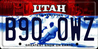 UT license plate B900WZ