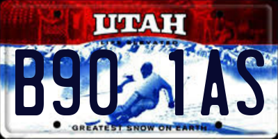 UT license plate B901AS