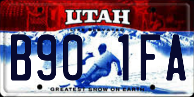 UT license plate B901FA
