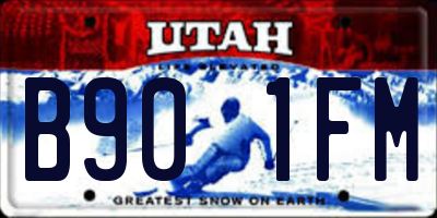 UT license plate B901FM