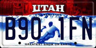 UT license plate B901FN