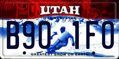 UT license plate B901FO