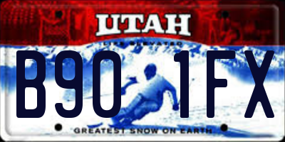 UT license plate B901FX