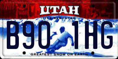 UT license plate B901HG