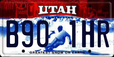 UT license plate B901HR