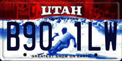 UT license plate B901LW