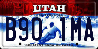 UT license plate B901MA