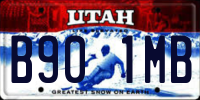 UT license plate B901MB