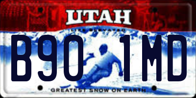 UT license plate B901MD