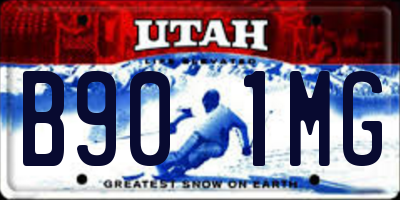 UT license plate B901MG