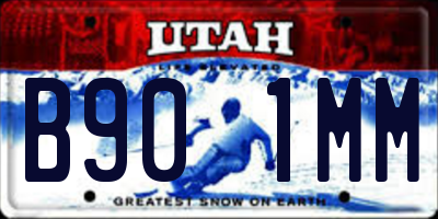 UT license plate B901MM