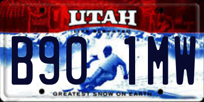 UT license plate B901MW