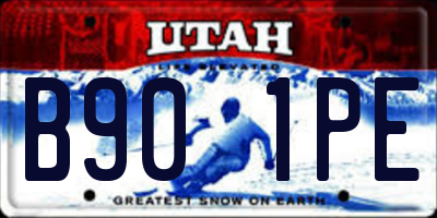UT license plate B901PE
