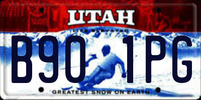 UT license plate B901PG