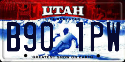 UT license plate B901PW