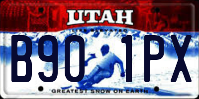 UT license plate B901PX
