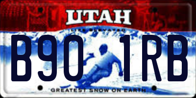 UT license plate B901RB