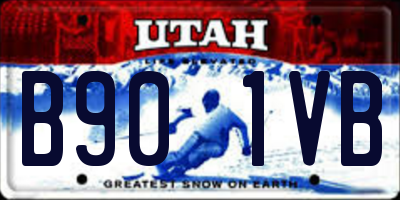 UT license plate B901VB