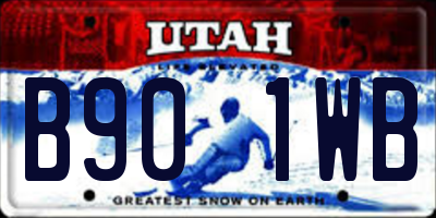 UT license plate B901WB