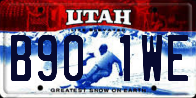 UT license plate B901WE