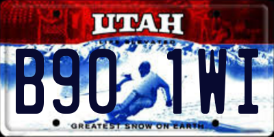 UT license plate B901WI