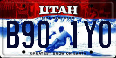 UT license plate B901YO