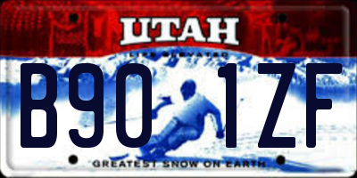 UT license plate B901ZF