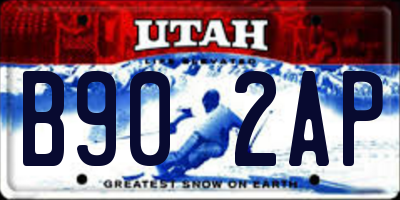UT license plate B902AP