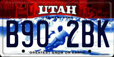 UT license plate B902BK