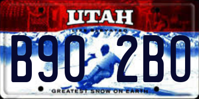 UT license plate B902BO