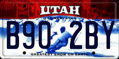 UT license plate B902BY