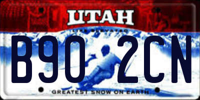 UT license plate B902CN