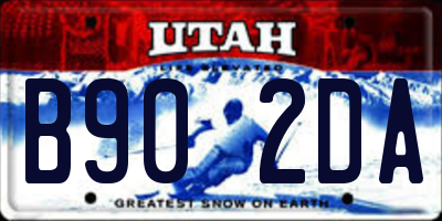 UT license plate B902DA