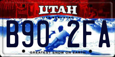 UT license plate B902FA