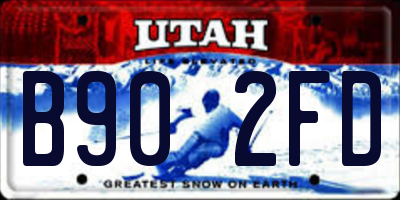 UT license plate B902FD