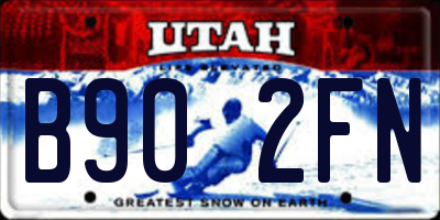 UT license plate B902FN
