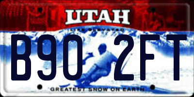 UT license plate B902FT
