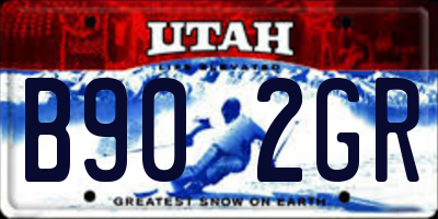 UT license plate B902GR