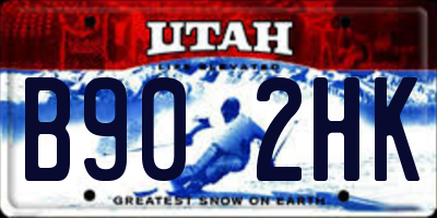 UT license plate B902HK