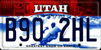 UT license plate B902HL