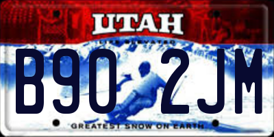 UT license plate B902JM
